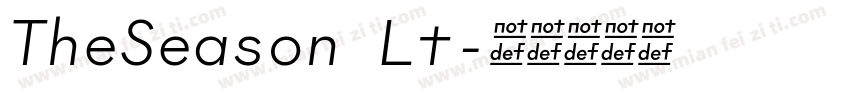 TheSeason Lt字体转换